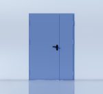 Drzwi stalowe dwuskrzydłowe, typ DS80 drzwi techniczne